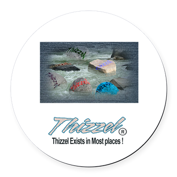 Thizzel Exist Logo Round Car Magnet