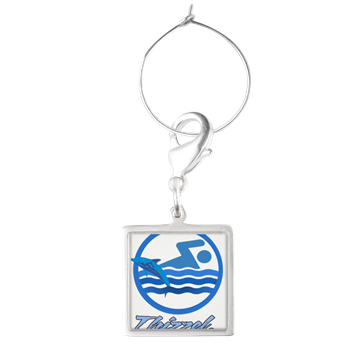 Swimming Logo Wine Charms