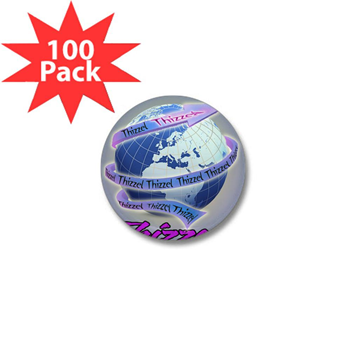 Thizzel Globe Mini Button (100 pack)