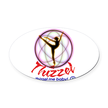 Thizzel Dancing Oval Car Magnet