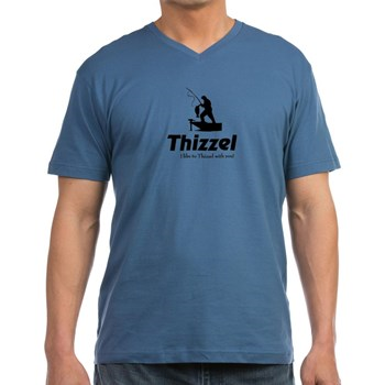 Thizzel Fishing Men's V-Neck T-Shirt