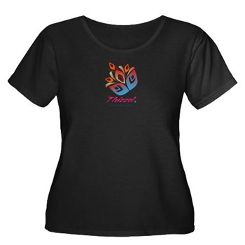 Artistic Leaves Logo Plus Size T-Shirt