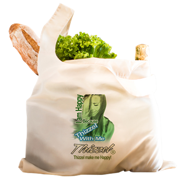 Thizzel make me Happy Reusable Shopping Bag