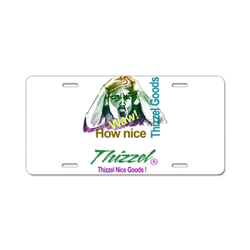 Thizzel Nice Goods Logo Aluminum License Plate