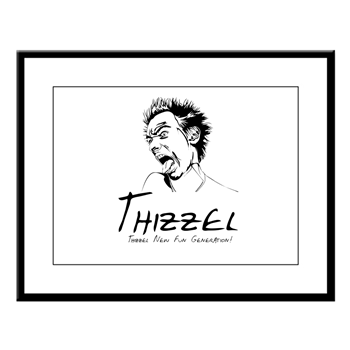 Thizzel Madness Large Framed Print