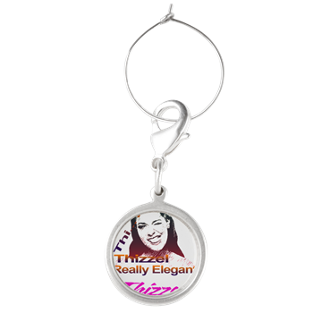 Thizzel Elegant Logo Wine Charms