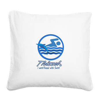 Swimming Logo Square Canvas Pillow