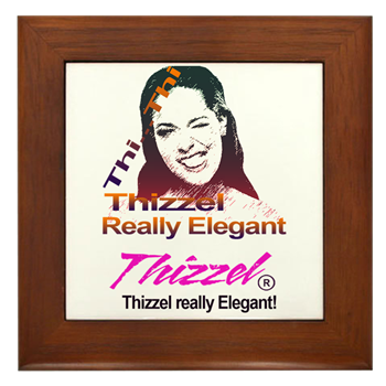 Thizzel Elegant Logo Framed Tile