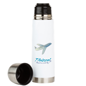 Travel Vector Logo Large Insulated Beverage Bottle