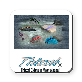 Thizzel Exist Logo Cork Coaster