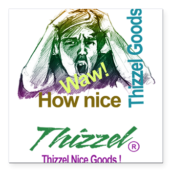 Thizzel Nice Goods Logo Square Car Magnet 3" x 3"