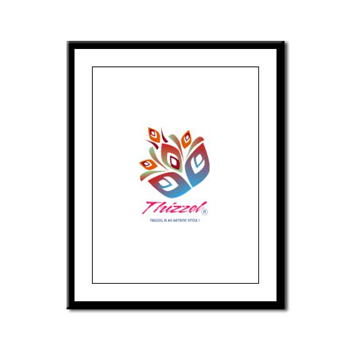 Artistic Leaves Logo Framed Panel Print