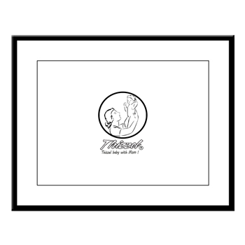 Mom Baby Logo Large Framed Print