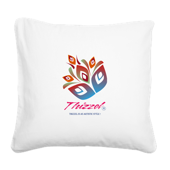 Artistic Leaves Logo Square Canvas Pillow