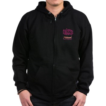 Text Effect Logo Zip Hoodie