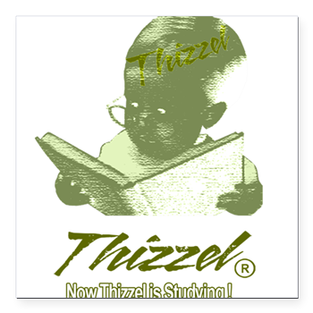 Thizzel Study Logo Square Car Magnet 3" x 3"