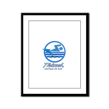 Swimming Logo Framed Panel Print