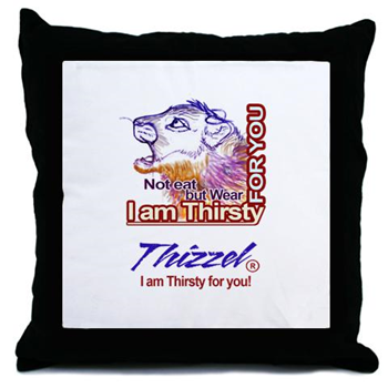 Am Thirsty Logo Throw Pillow