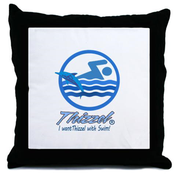 Swimming Logo Throw Pillow