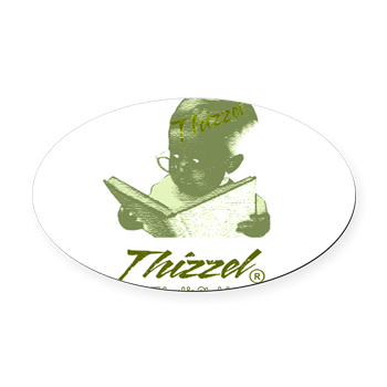 Thizzel Study Logo Oval Car Magnet