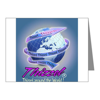 Thizzel Globe Note Cards