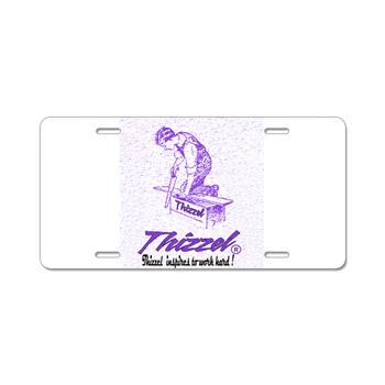 Thizzel Work Aluminum License Plate