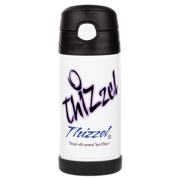 Text Effect Logo Insulated Cold Beverage Bottle