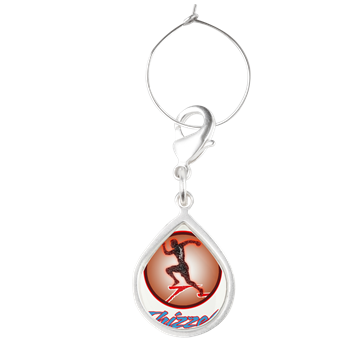 Runner Logo Teardrop Wine Charm