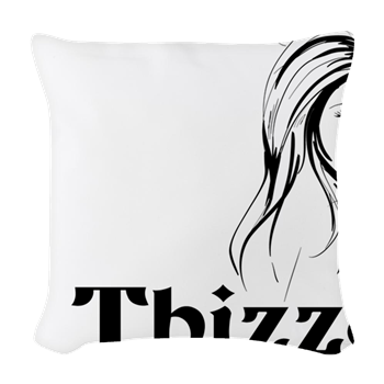 Thizzel Lady Woven Throw Pillow