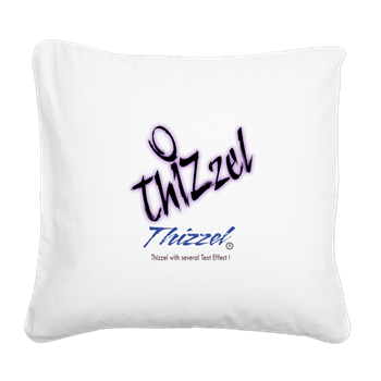 Text Effect Logo Square Canvas Pillow