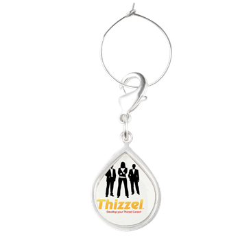 Thizzel Career Teardrop Wine Charm