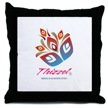 Artistic Leaves Logo Throw Pillow