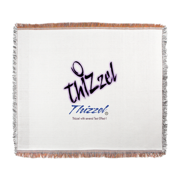 Text Effect Logo Woven Blanket