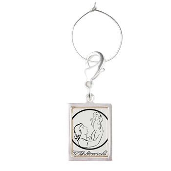 Mom Baby Logo Wine Charms