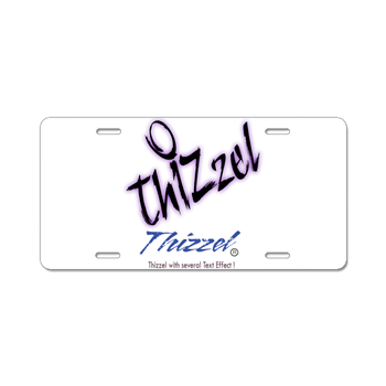 Text Effect Logo Aluminum License Plate