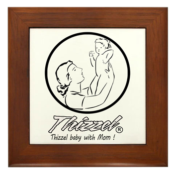 Mom Baby Logo Framed Tile