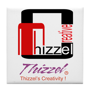 Thizzel Creativity Logo Tile Coaster