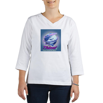 Thizzel Globe Women's Long Sleeve Shirt (Women's Long Sleeve Shirt (3/4 Sleeve)