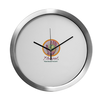 Discover Earth Logo Modern Wall Clock