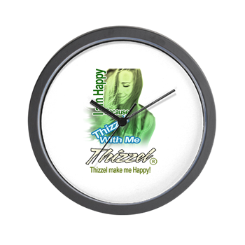 Thizzel make me Happy Wall Clock