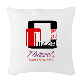 Thizzel Creativity Logo Woven Throw Pillow