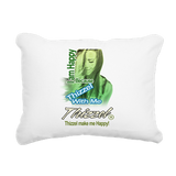 Thizzel make me Happy Rectangular Canvas Pillow