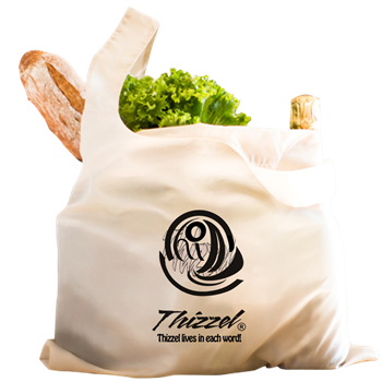 Thizzel Sketch Logo Reusable Shopping Bag