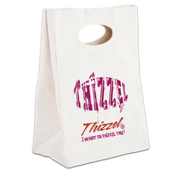 Text Effect Logo Canvas Lunch Tote