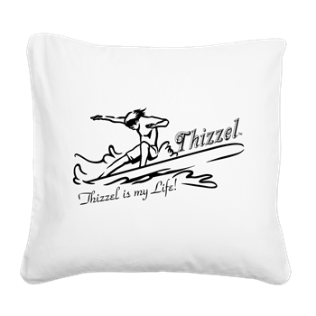 Thizzel Surfing Square Canvas Pillow