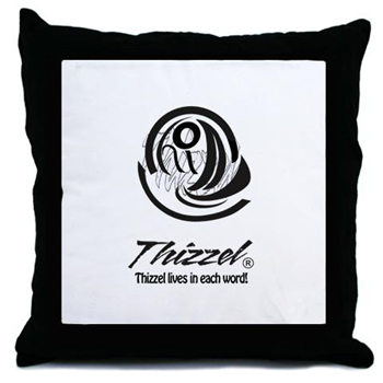 Thizzel Sketch Logo Throw Pillow