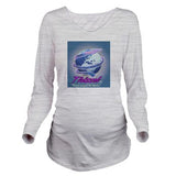 Thizzel Globe Long Sleeve Maternity T-Shirt