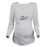 Thizzel Surfing Long Sleeve Maternity T-Shirt