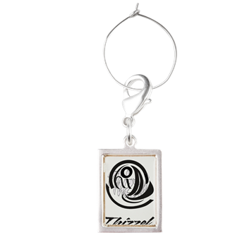 Thizzel Sketch Logo Wine Charms