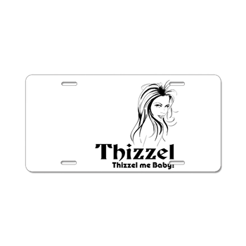 Thizzel Lady Aluminum License Plate